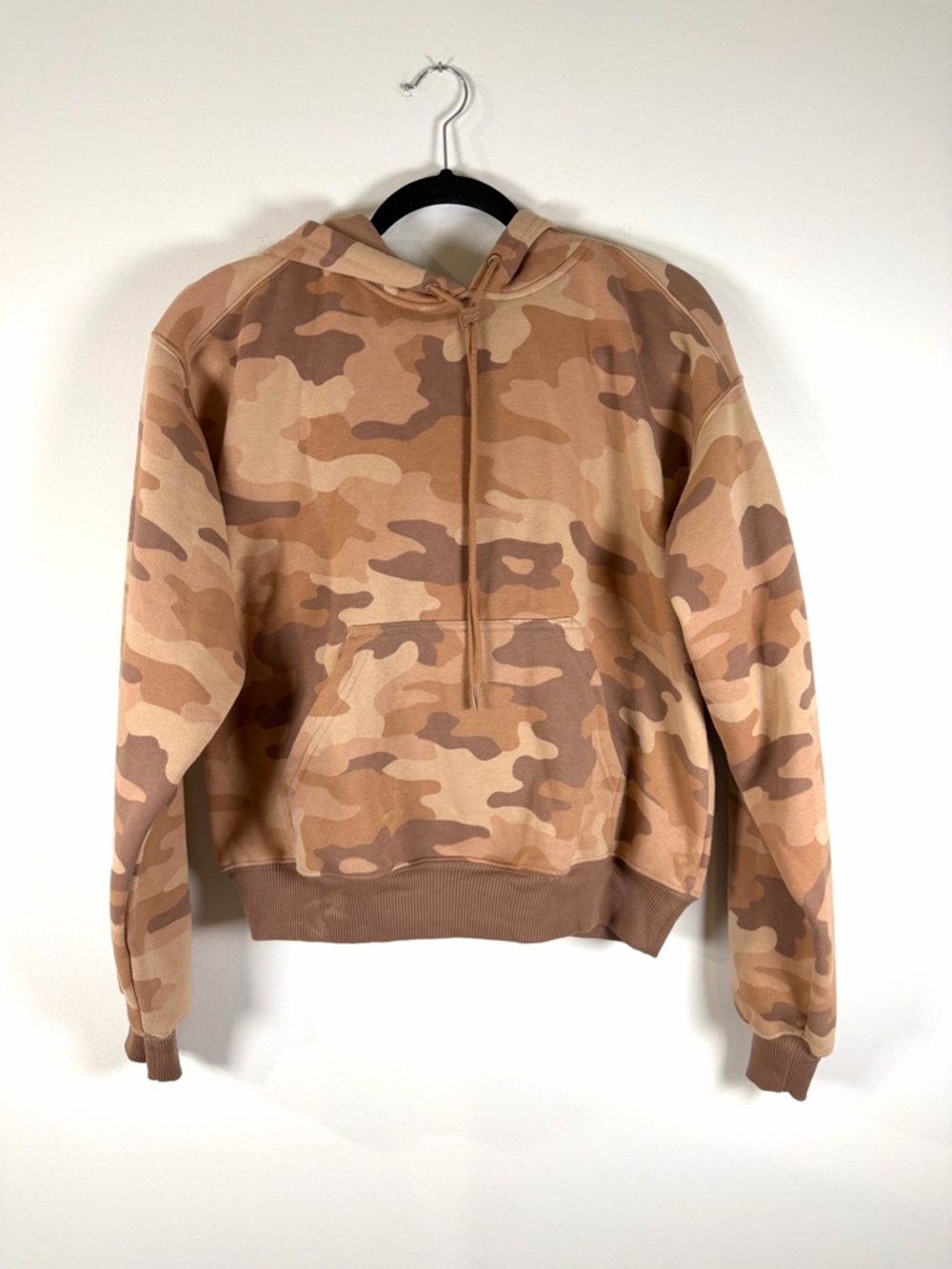 Fabletics Tan and Cream Camo Hoodie